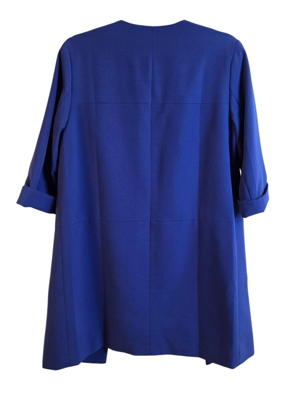 Nife Blue Open Front Oversized Coat Jacket 3/4 Sleeve Women’s M - Picture 2 of 7